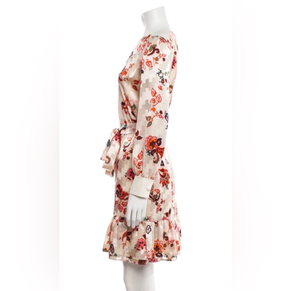 TORY BURCH SILK BURNOUT SHIFT DRESS IN IVORY MOUNTAIN
PAISLEY SZ 00 - Picture 5 of 14